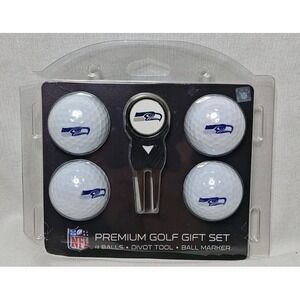 Seattle Seahawks 5-Piece Golf Gift Set NEW NFL Team 4 Balls 1 Divot Tool NWT